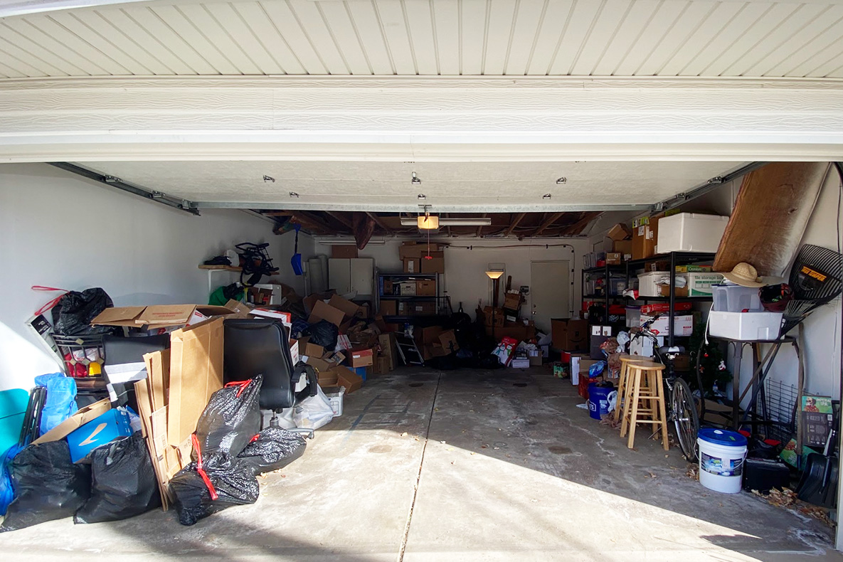 disorganized garage