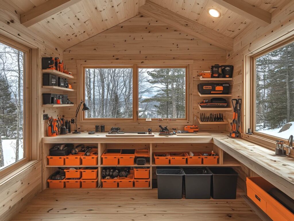 organized tool shed